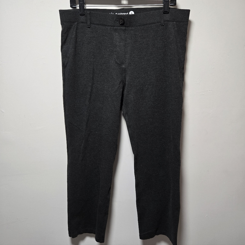 Betabrand Dress Yoga Pants Size XL Petite Charcoal Gray Career Wear Business